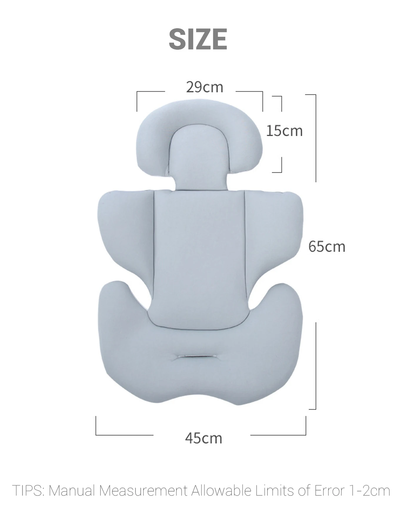 Cojín asiento para cochecito bebé - acolchado algodón transpirable - imagen 5