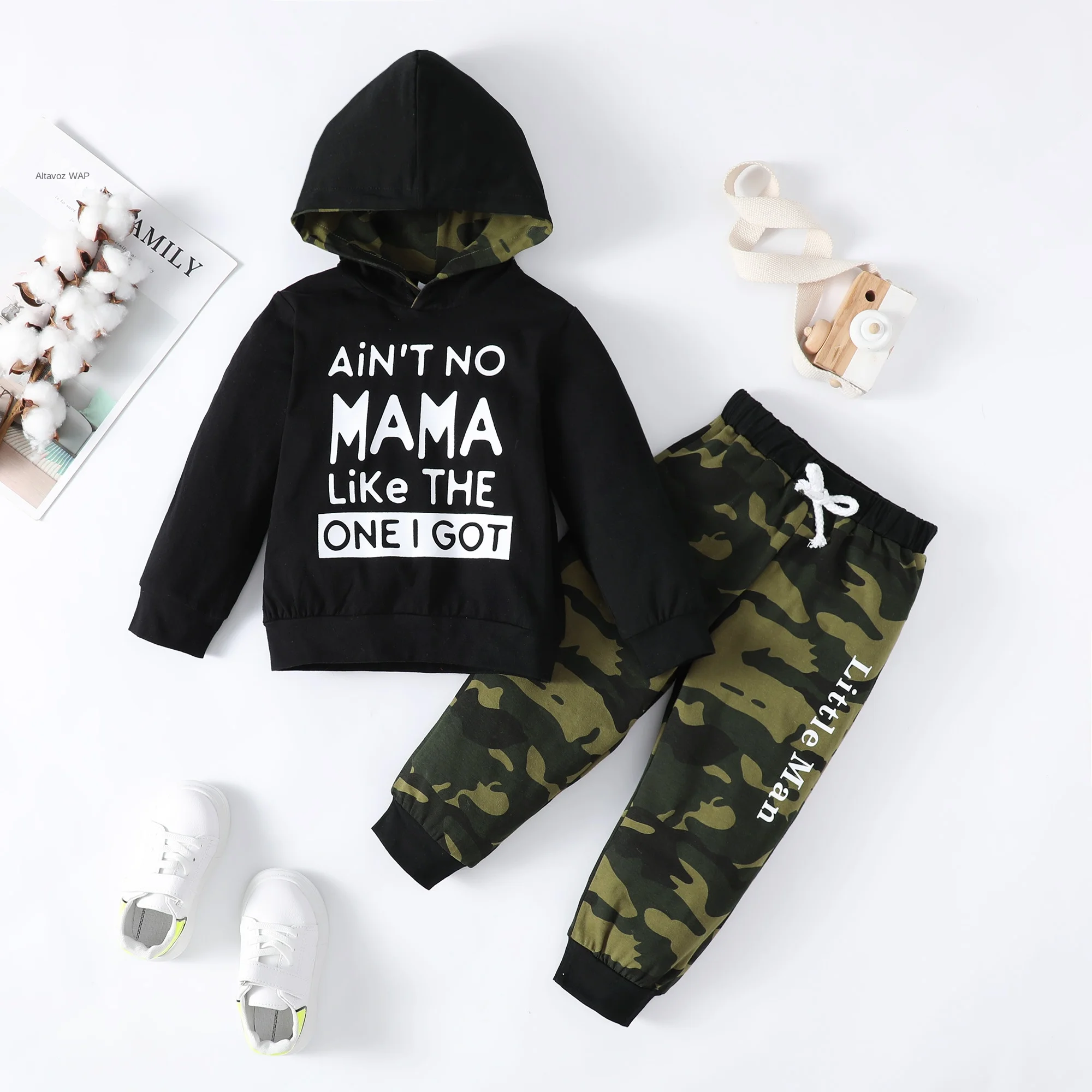 Sudadera capucha y pantalón camuflaje niño pequeño primavera - imagen 2