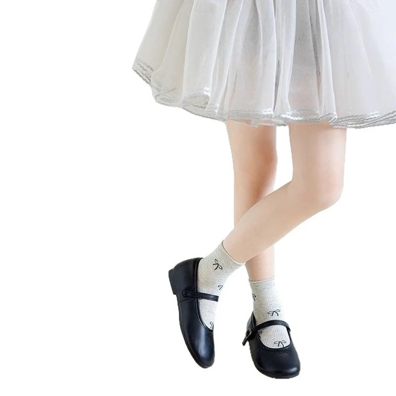 Calcetines finos de verano para niñas con jacquard transpirable