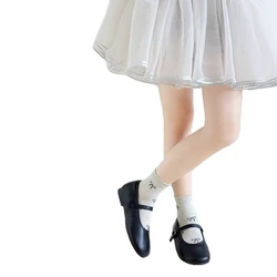 Calcetines finos de verano para niñas con jacquard transpirable