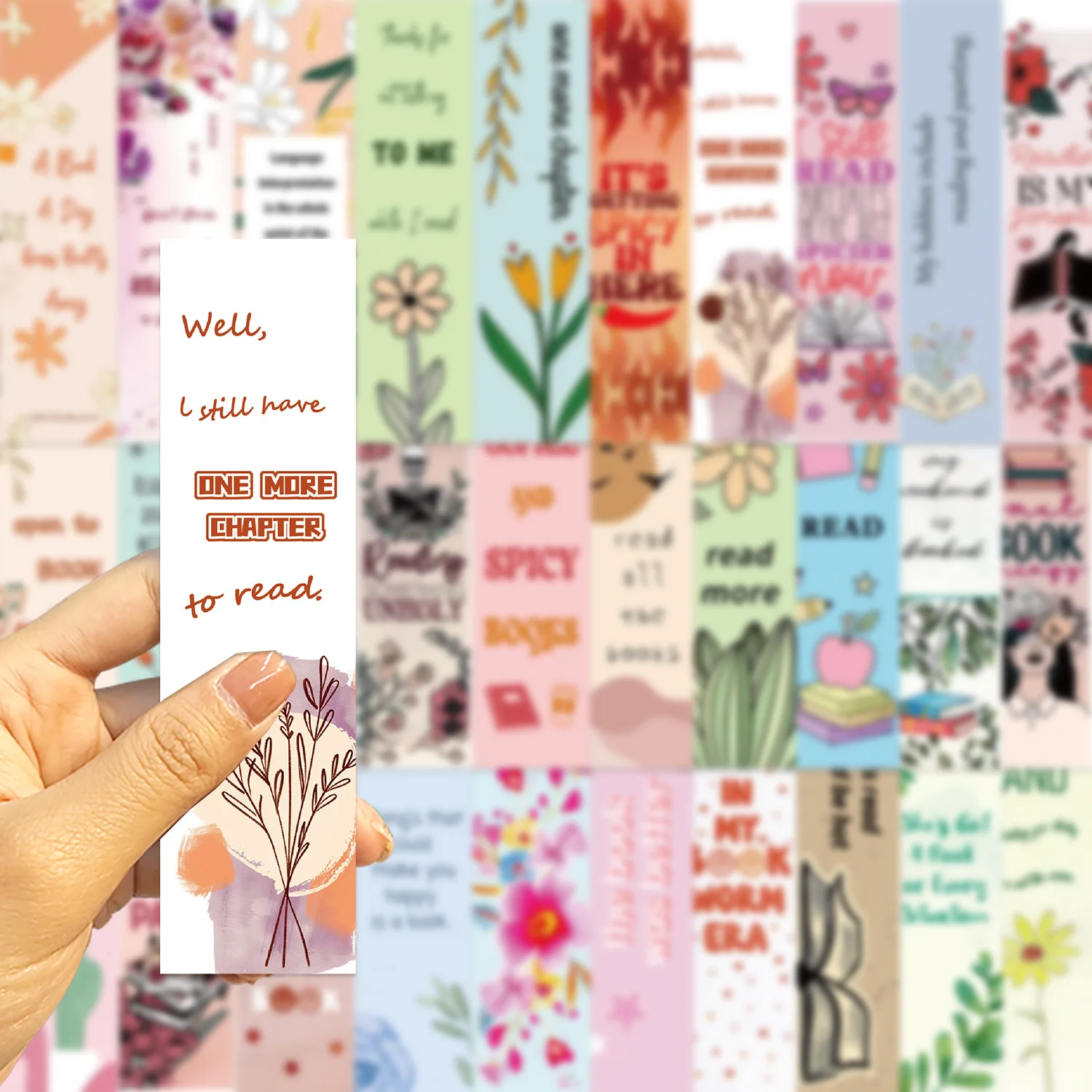 Marcapáginas de lectura para cuaderno escolar con clip y tarjetas - imagen 3