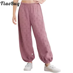 Pantalones harem de pana acanalada para niñas – cintura elástica