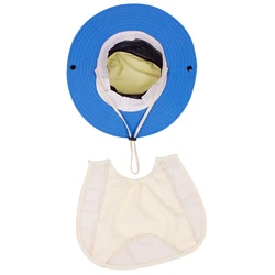 Gorra panamá de verano con protección de cuello para playa