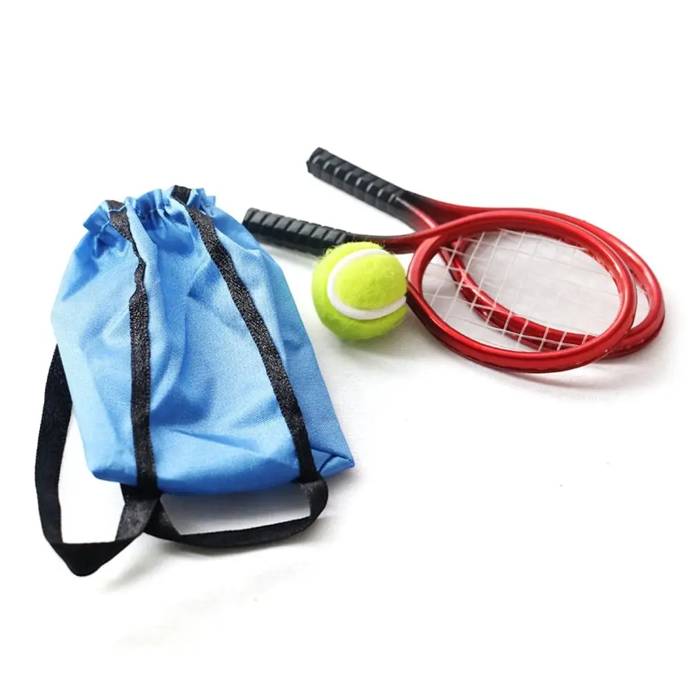 Kit raqueta tenis miniatura para muñecas con accesorios creativos - imagen 3