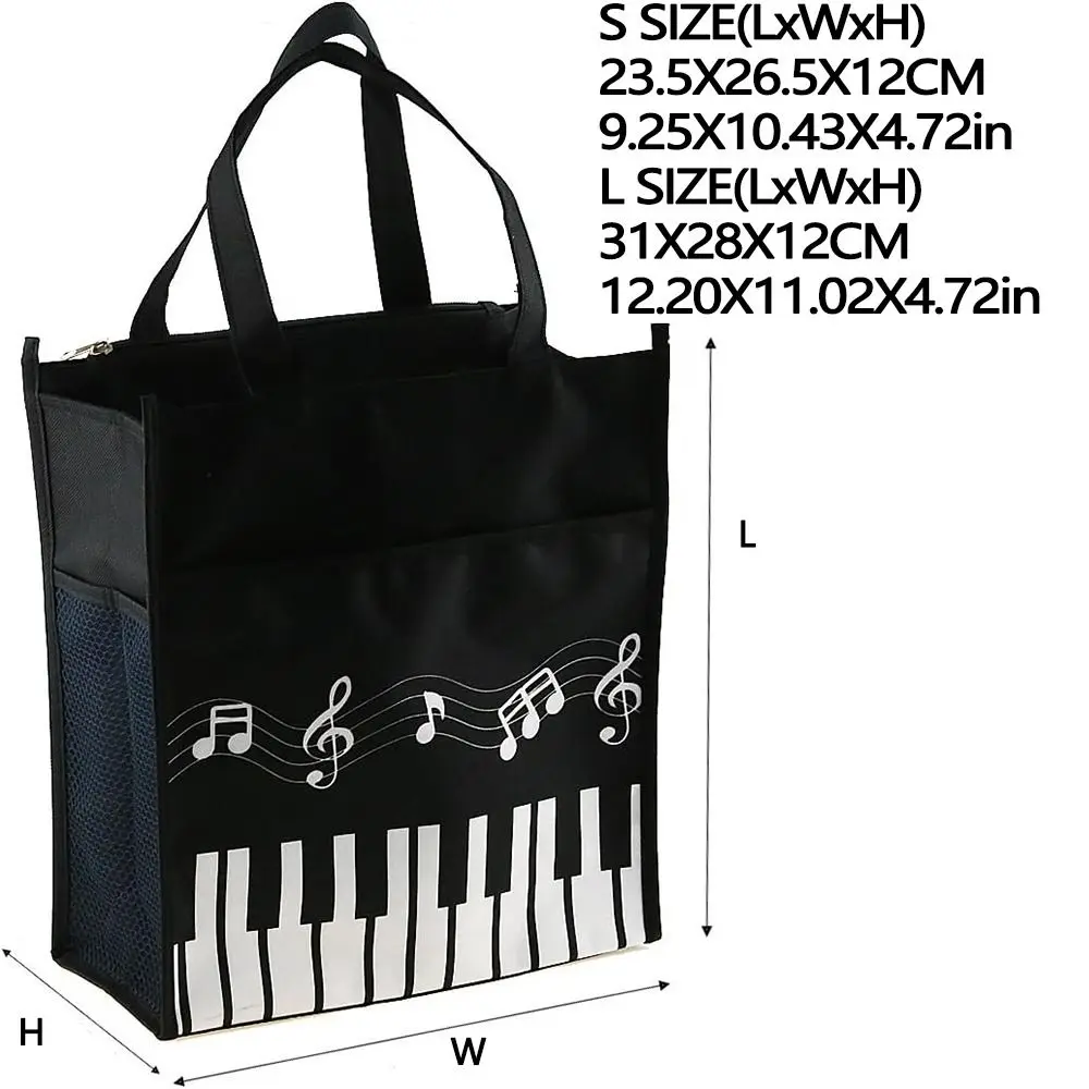 Bolso con diseño de teclas de piano en color azul