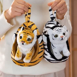 Peluche realista de tigre para bebé, suave y tierno