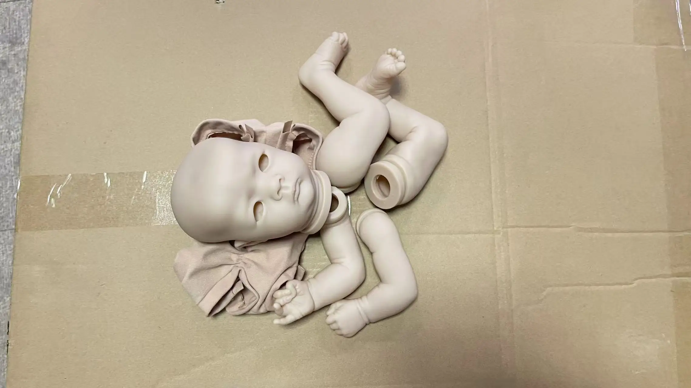Kit de muñeca Reborn Jule sin terminar, con cuerpo y ojos textiles - imagen 5