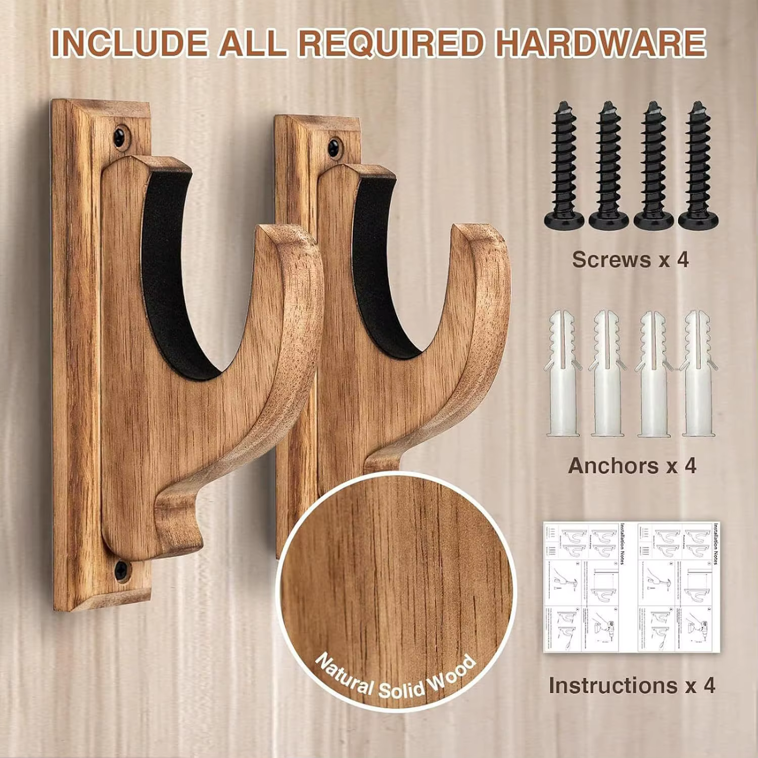 Estante madera maciza de pared organizador pistolas rifles juguete - imagen 4