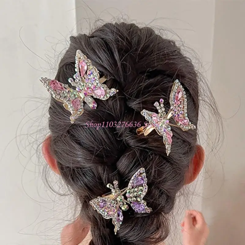 Horquillas mariposa con lazo princesa para niña