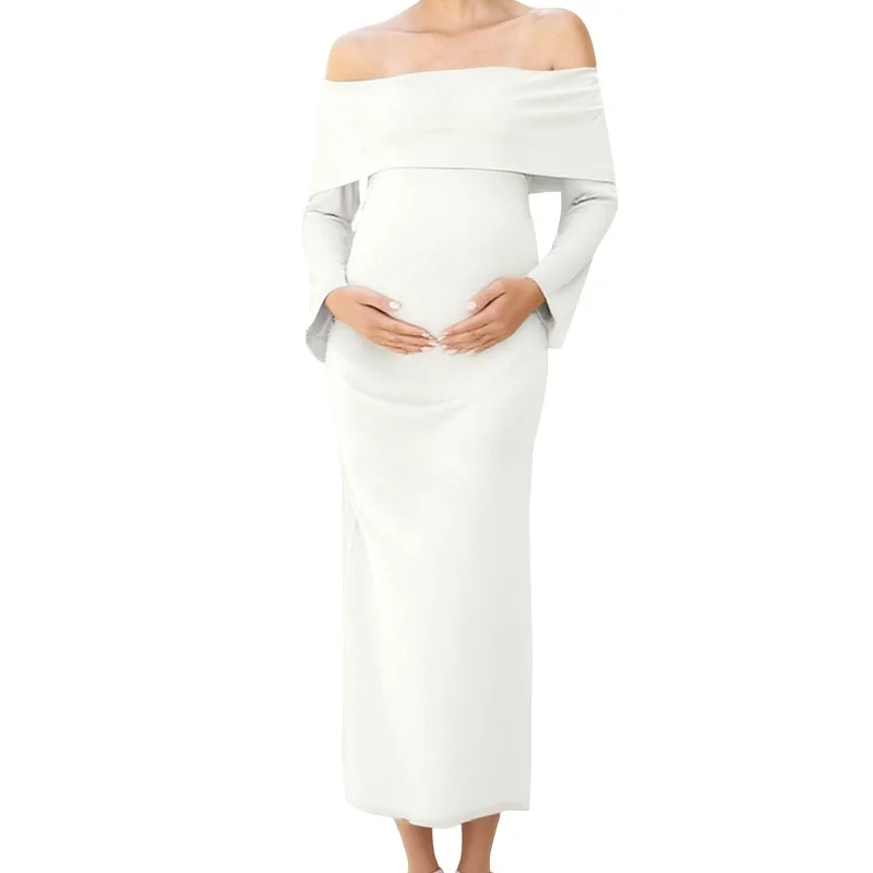 Vestido de maternidad para primavera, manga larga