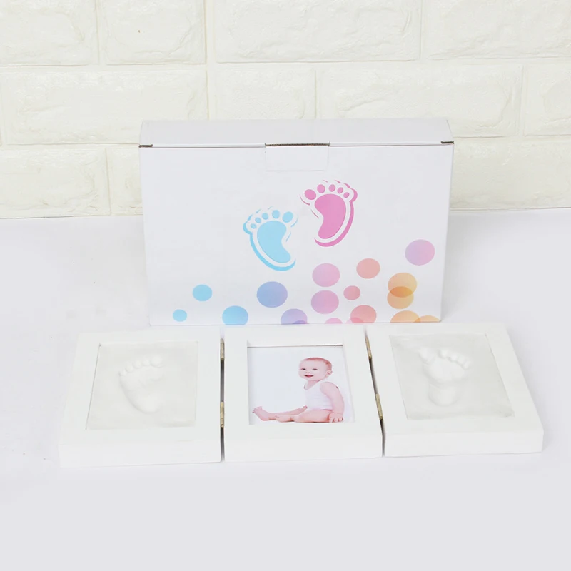 Marco para huellas de bebé - Kit de arcilla para impresiones - imagen 4