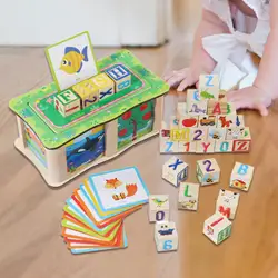 Rompecabezas del alfabeto sensorial educativo de letras y lectura