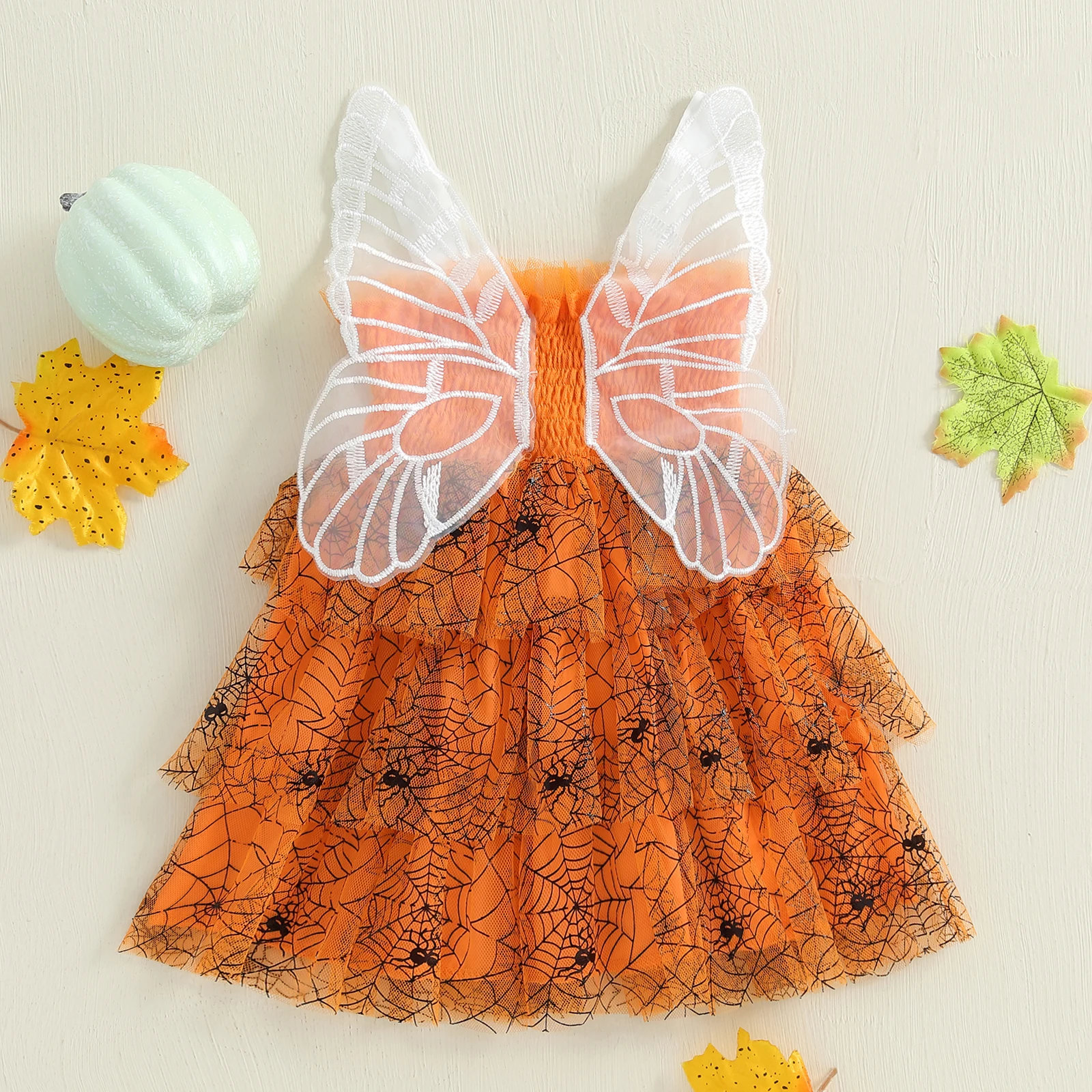 Tregren vestido de Halloween niña con alas y tul en capas - imagen 2