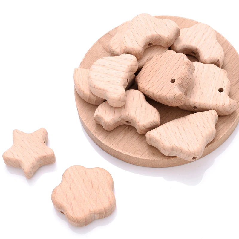 Accesorios para chupete DIY con cuentas de madera