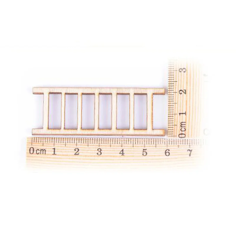 Accesorios jardín de hadas: mini escaleras de madera - imagen 3