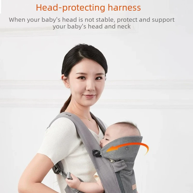 Portabebés ergonómico doble uso frontal y trasero ligero transpirable - imagen 4