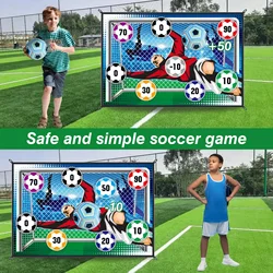 Portería plegable de nylon para entreno futbolístico en casa