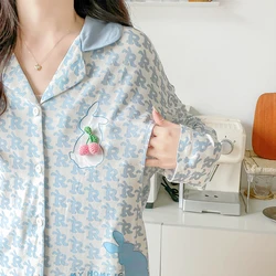 Pijama de lactancia de modal estampado para embarazadas