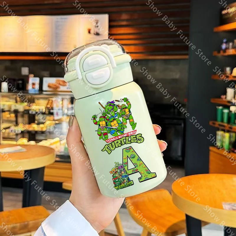 Botella térmica acero inoxidable Tortugas Ninja con pajita - imagen 2