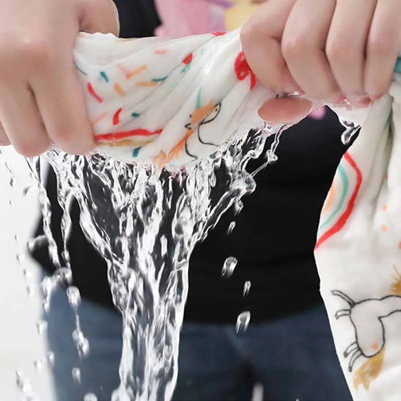 Toalla baño bebé algodón – Manta envolvente suave 4 capas - imagen 2
