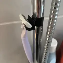 Soporte para ducha sin taladro con gancho para afeitadora