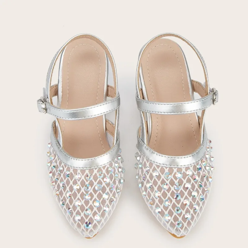 Sandalias de verano para niña con lazo – tacón alto ligero princesa