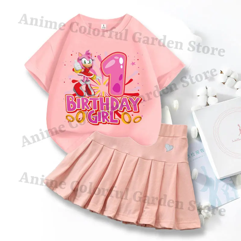 Conjunto verano niña vestido y camiseta estampado de números - imagen 4