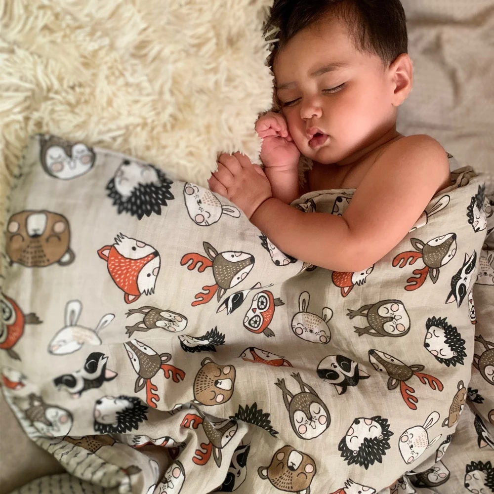 Elinfant Set Mantas Muselina Arcoíris Algodón 100% para Recién Nacidos - imagen 4