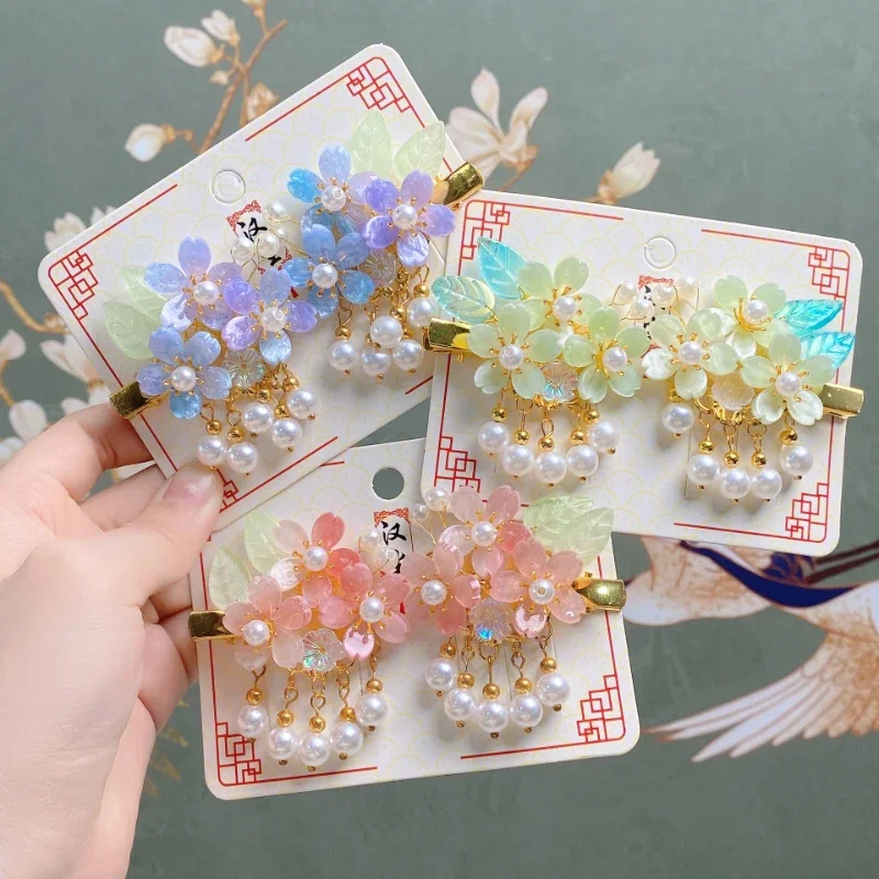 Tocado Hanfu para niña con clip de perlas – Accesorio festivo - imagen 2