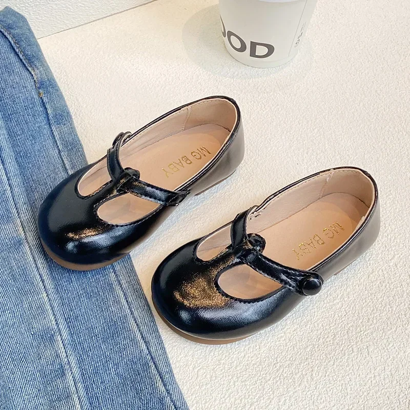Zapatos de cuero infantiles informales con cordones - imagen 4