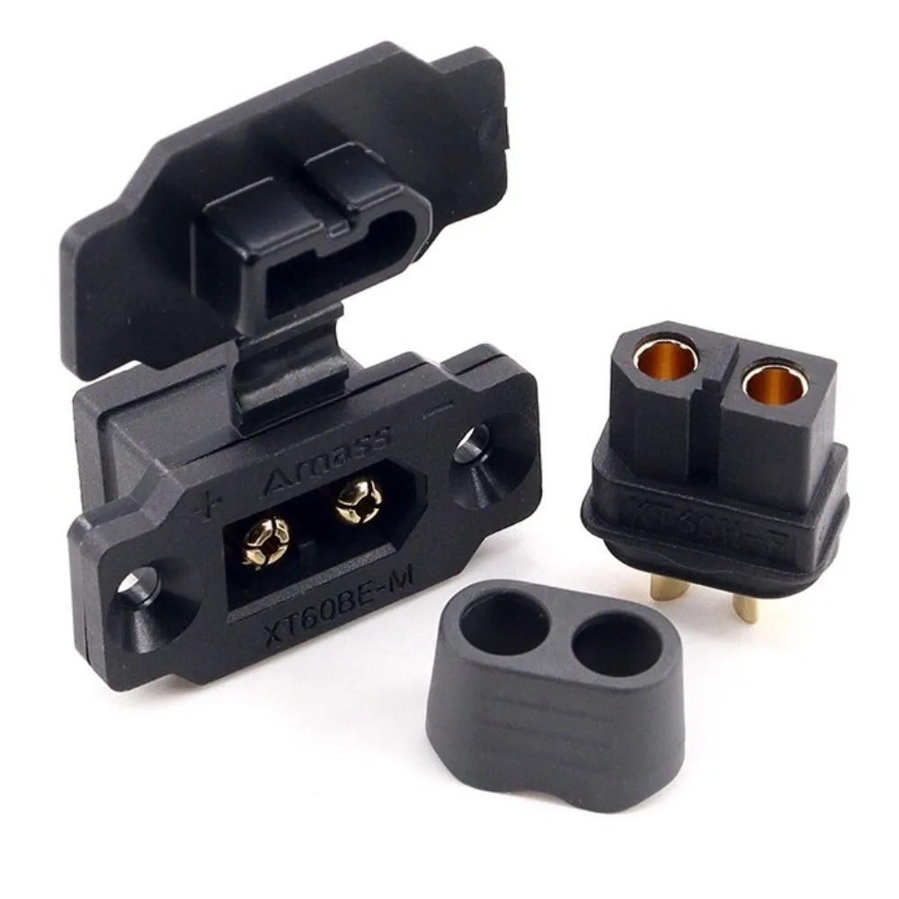 Amass XT60BE-M-F Enchufe Macho con Cubierta Negra y Amarilla - imagen 2