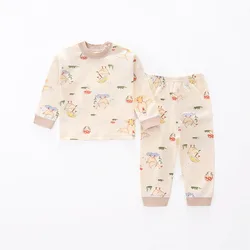 Pijamas infantiles con dibujos animados de algodón suave