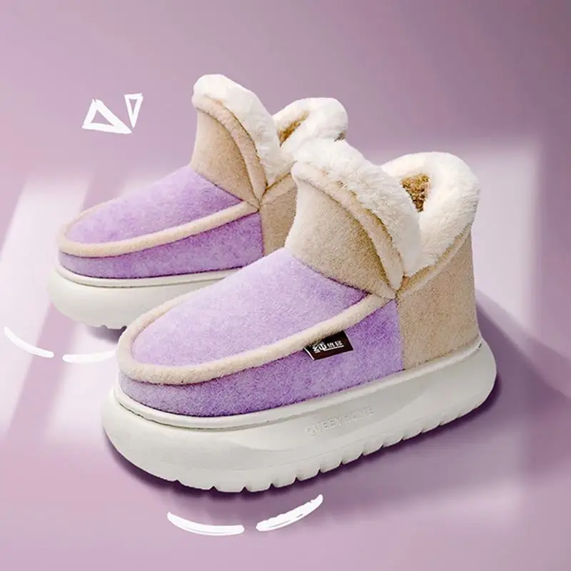 Botas de casa invierno algodón – Suela felpa suave térmicas - imagen 5