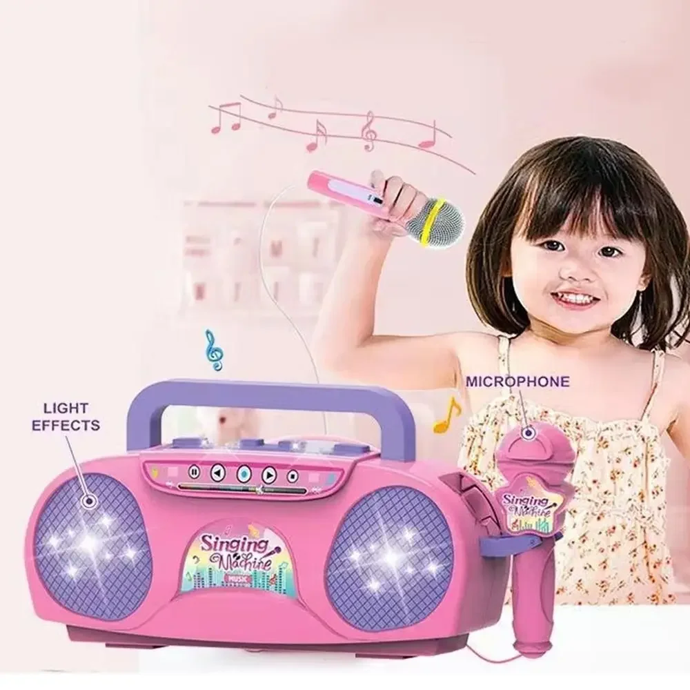 Micrófono karaoke infantil con luces LED de colores - imagen 3