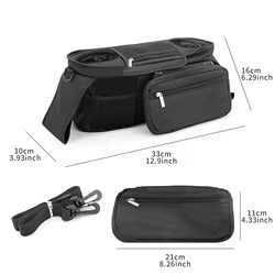 Bolsa colgante para cochecito de bebé, gran capacidad universal