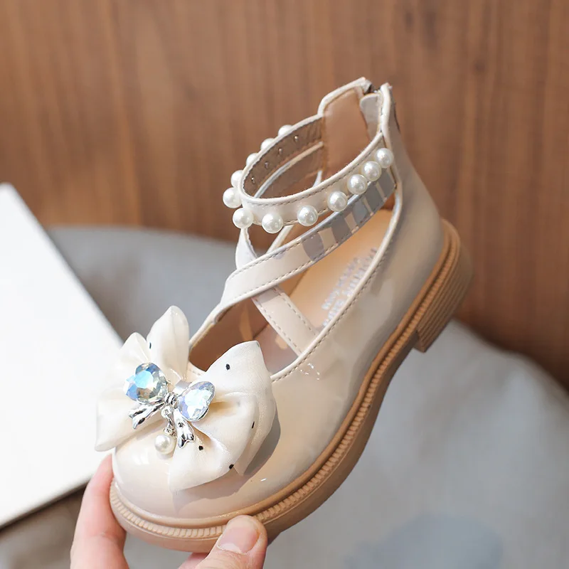Sandalias de princesa para niños con lazo antideslizantes y cómodas - imagen 3