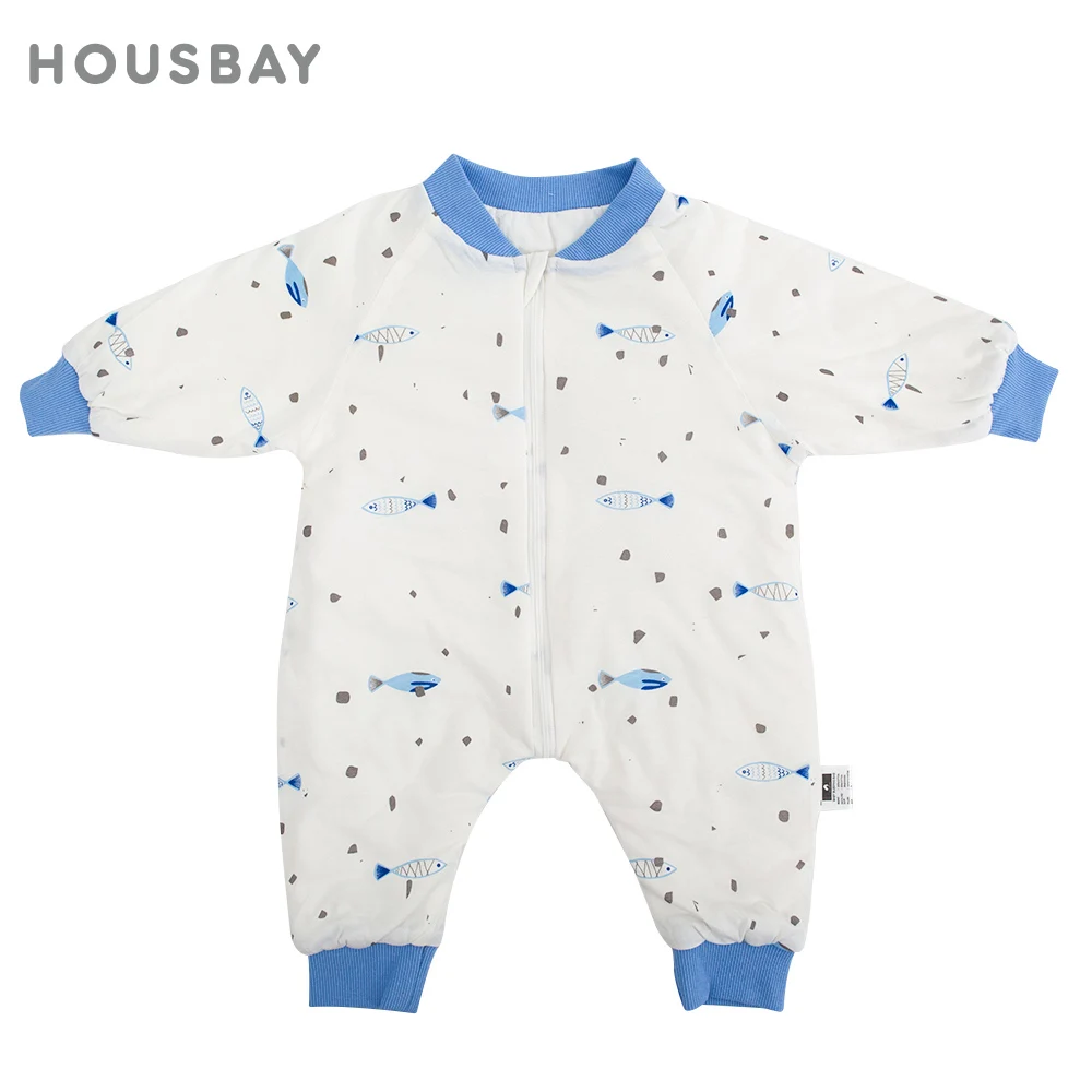 Saco de dormir infantil algodón suave estampado peces