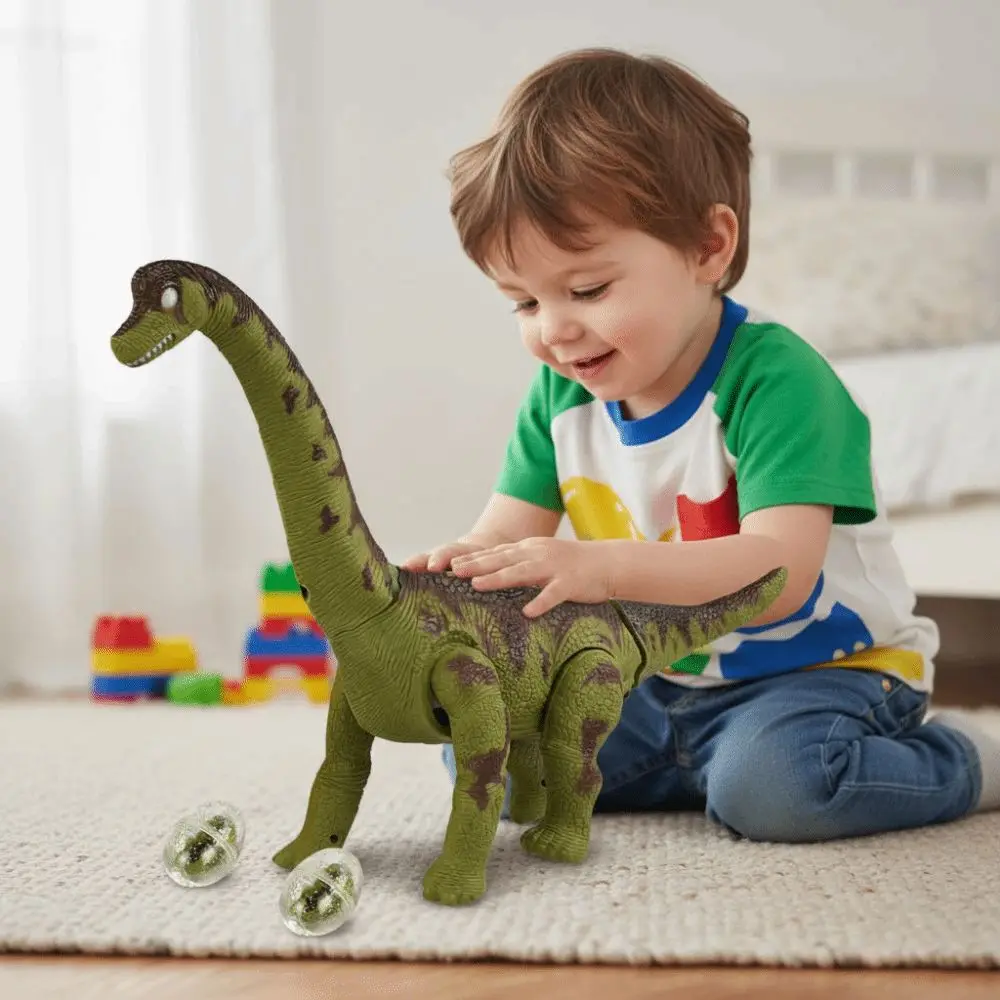 Dinosaurio eléctrico de cuello largo que pone huevos para jugar - imagen 4