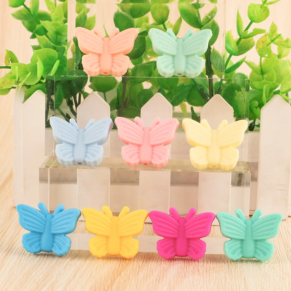 Cuentas de silicona infantiles para bisutería DIY (lazo, cactus, mariposa) - imagen 4