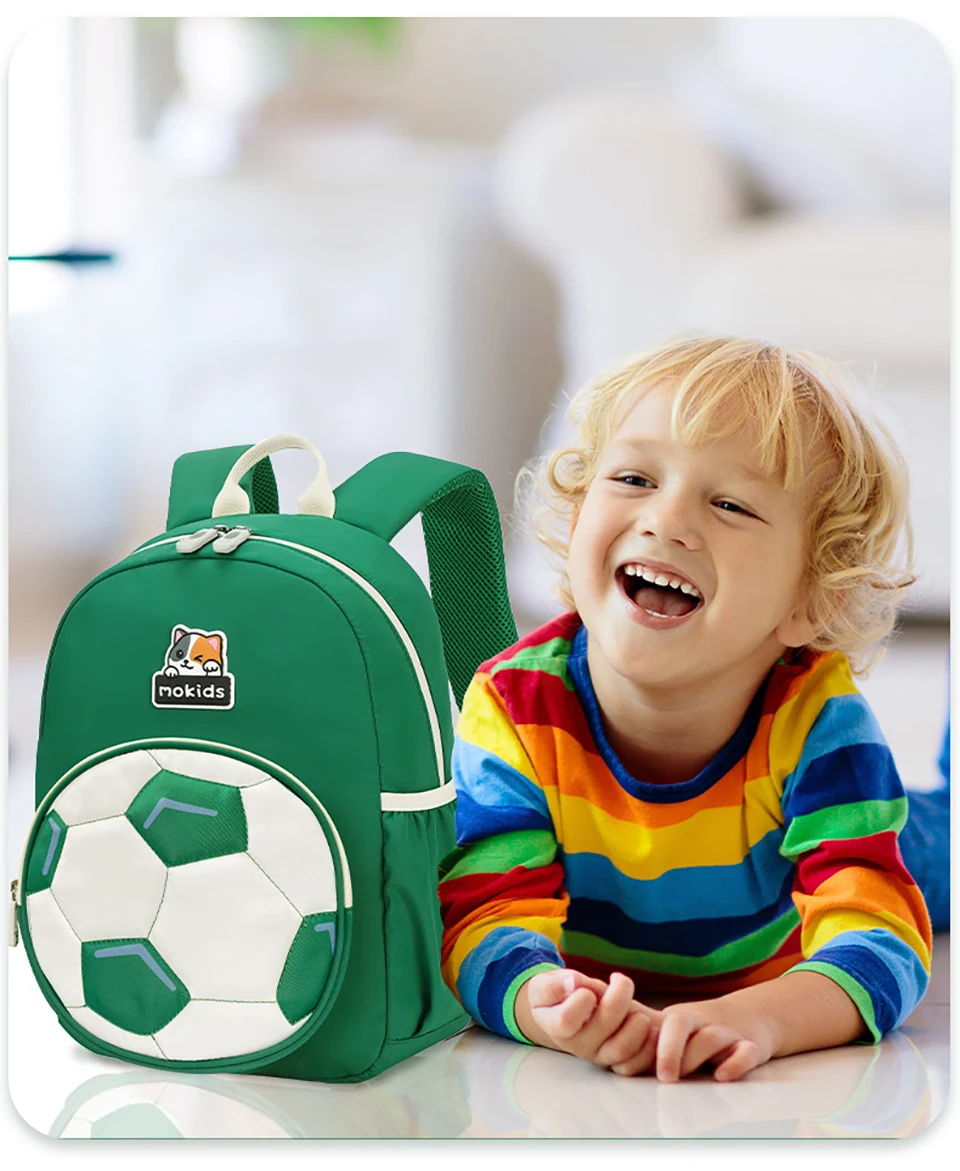 Detalles de la mochila infantil bicolor morado y blanco