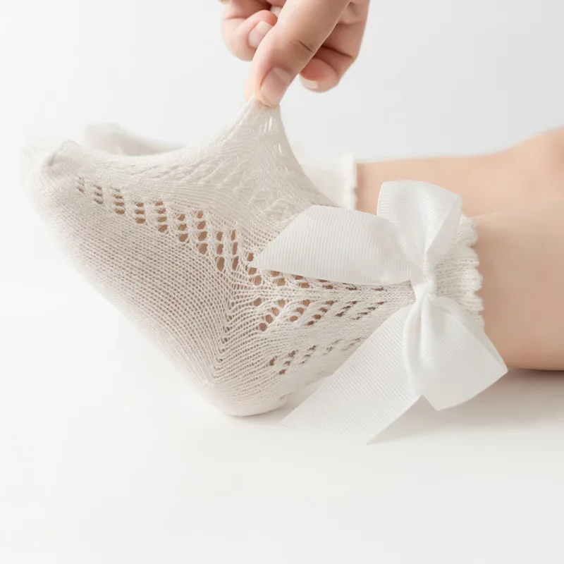 Calcetines verano con lazo para niña – Algodón suave fresco - imagen 3