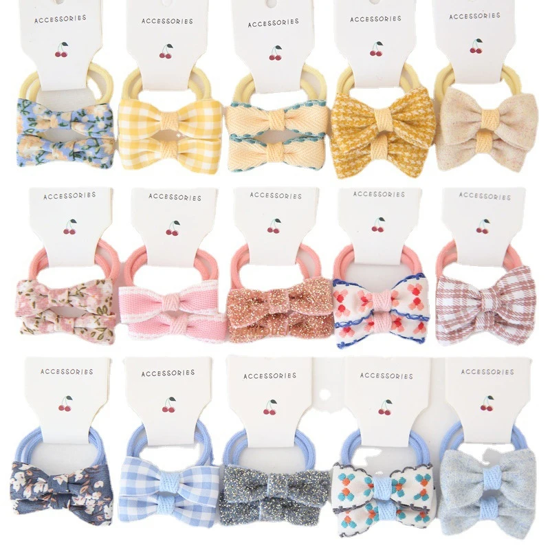 Diademas para niñas con lazos y flores, bandas elásticas - imagen 4