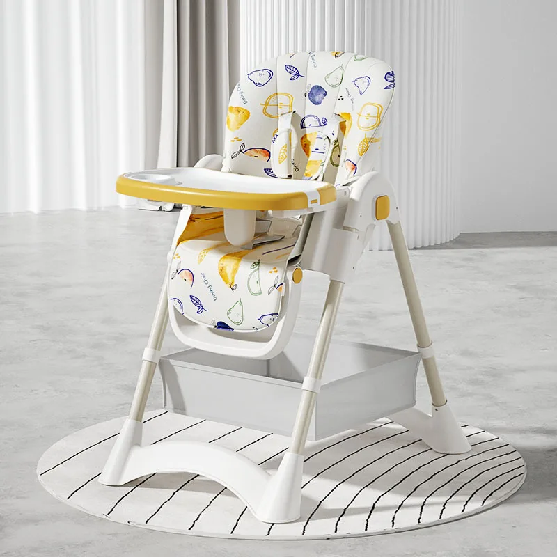 Silla alta para bebé reclinable y ajustable, plegable para comedor - imagen 5