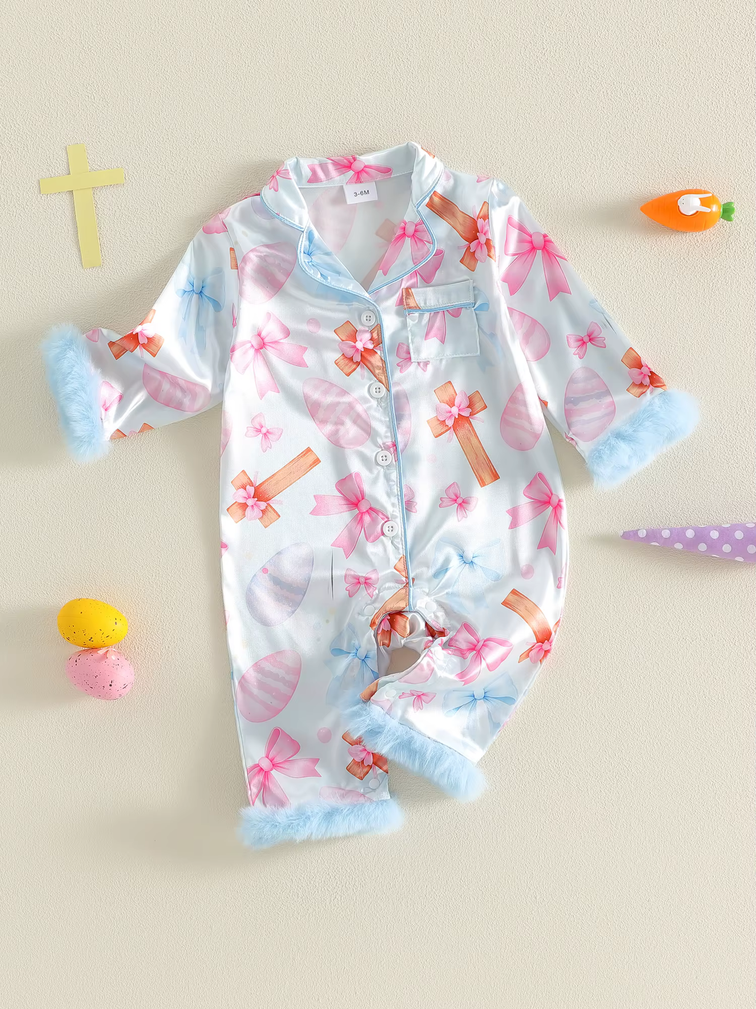 Estampado cruzado de conejito de huevo