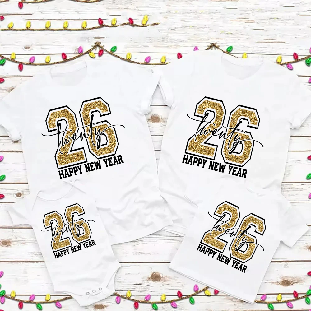 Conjunto familiar para bebé: Camisetas y pelele de Año Nuevo - imagen 4