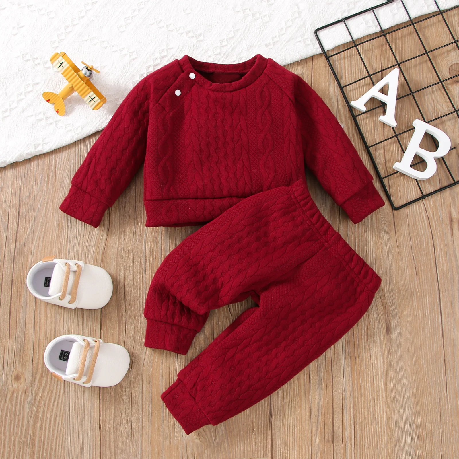Conjunto bebé recién nacido manga larga y pantalón – otoño invierno - imagen 5