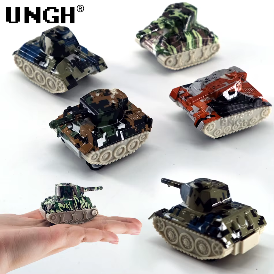 Mini tanque militar inercial de plástico para niños
