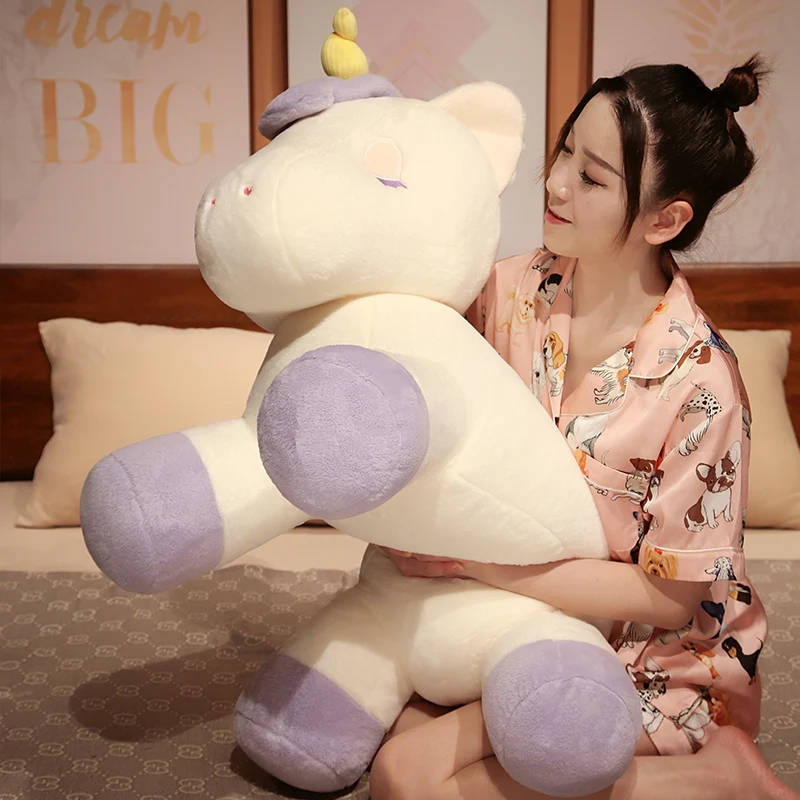 Peluche unicornio tumbado suave para almohada y regalos de cumpleaños - imagen 3