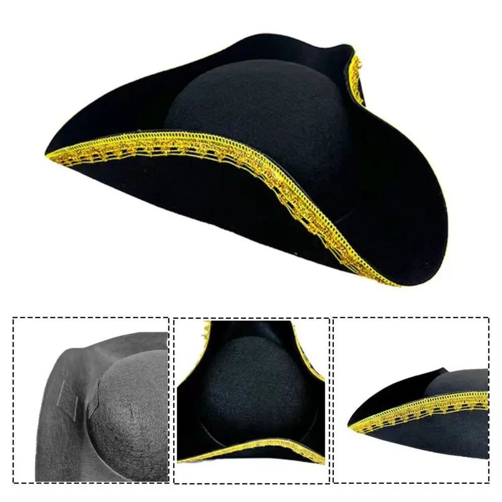 Sombrero pirata tricornio de carnaval para adulto capitán fiestas - imagen 5