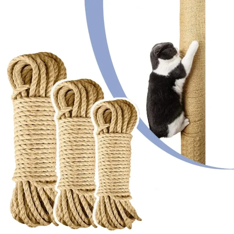 Cuerda de sisal natural para rascador gatos resistente - imagen 4